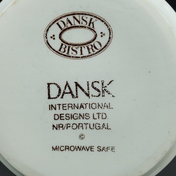 Dansk Bistro Christianshavn Blue Mugs White Porcelain Mugs with a Blue Band - Picture 5 of 9